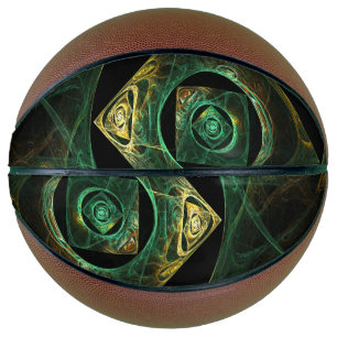 Magical Vibrations Abstract Fractal Art Design Basketball