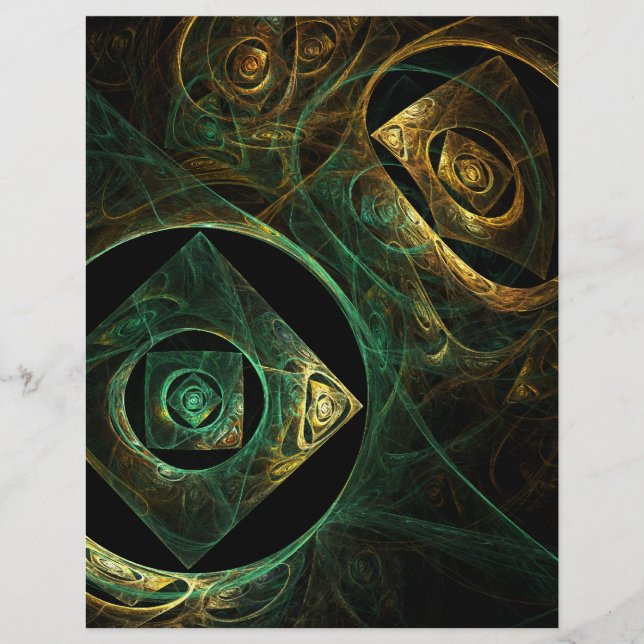 Magical Vibrations Abstract Fractal Art Design Flyer (Front)