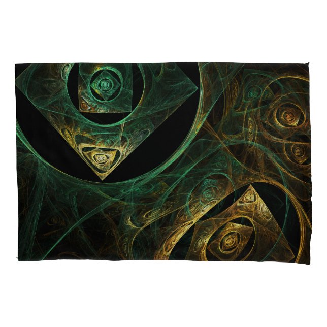 Magical Vibrations Abstract Fractal Art Design Pillowcase (Front)