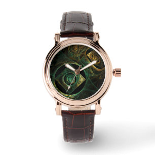 Magical Vibrations Abstract Fractal Art Design Watch