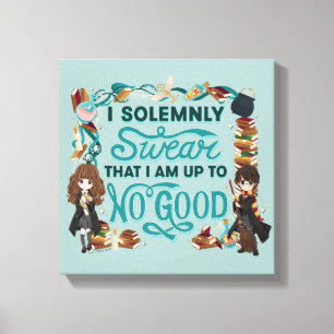 Magical Watercolor "I Solemnly Swear" Canvas Print