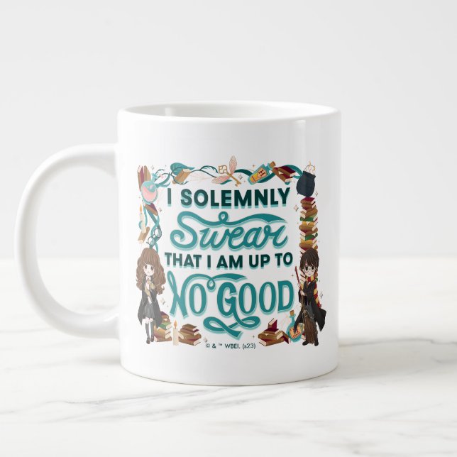 Magical Watercolor "I Solemnly Swear" Large Coffee Mug (Left)