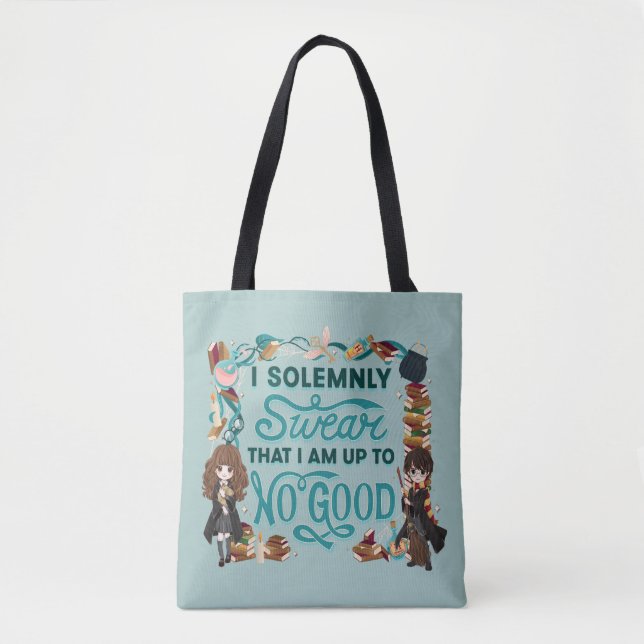 Magical Watercolor "I Solemnly Swear" Tote Bag (Front)