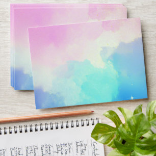Magical Watercolor Pastel Envelope