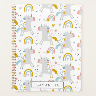 Magical Watercolor Unicorn & Rainbow Planner