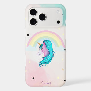 Magical Watercolor Unicorn, Rainbow, Stars