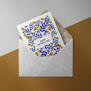 Magical Watercolor Yellow Garden Mother's Day Holiday Postcard