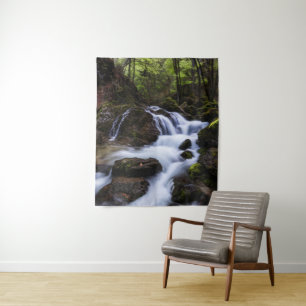 Magical waterfall in gorge Hell Tapestry