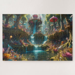 Magical Waterfall Landscape Jigsaw Puzzle