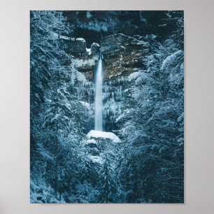 Magical waterfall Peričnik in Mojstrana, Slovenia Poster