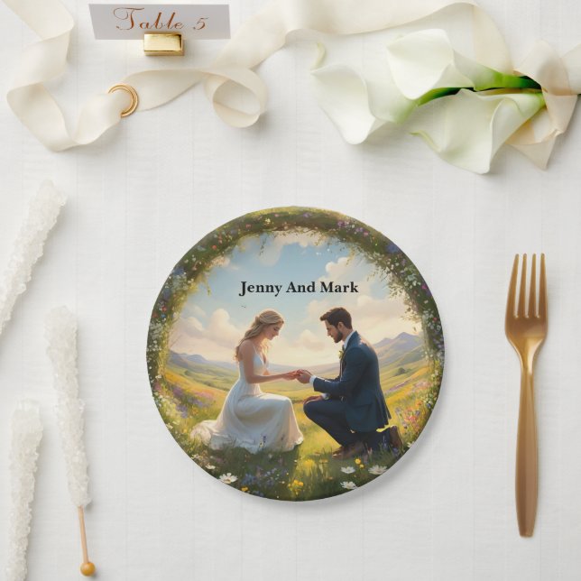 Magical Wedding Proposal,  Paper Plate (Wedding)