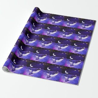 Magical Whale: Dark Ocean Night Wrapping Paper