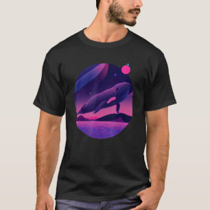 Magical whale moon galaxies Scuba Diving Snorkelin T-Shirt