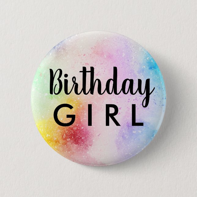 Magical Whimsical Fun Birthday Girl Party Gift 6 Cm Round Badge (Front)