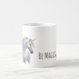 Magical White Gold Horn Unicorn  Coffee Mug