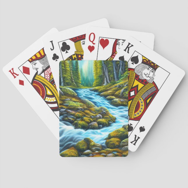 Magical Wilderness Bubbling Brook Playing Cards (Back)