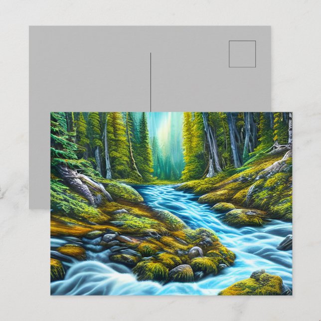 Magical Wilderness Bubbling Brook Postcard (Front/Back)