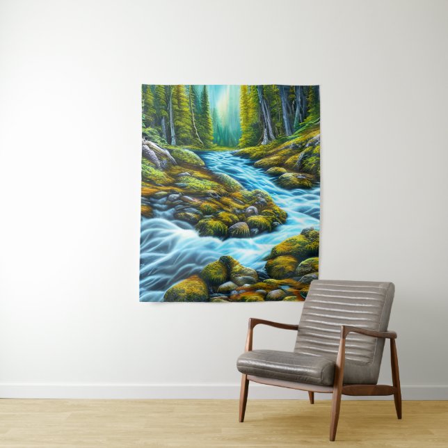 Magical Wilderness Bubbling Brook Tapestry (In Situ)