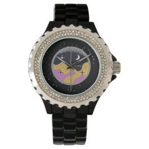 Magical Window Moon Lunar Witchy Mystical Stars Watch
