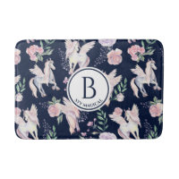 Magical winged horse pattern monogram
