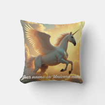 Magical winged Unicorn sky Monogram Name 