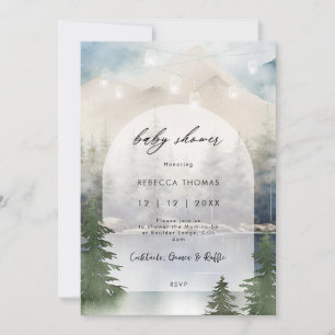 magical winter forest baby shower Invitation