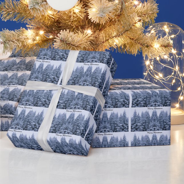Magical winter forest - custom  wrapping paper (Holidays)