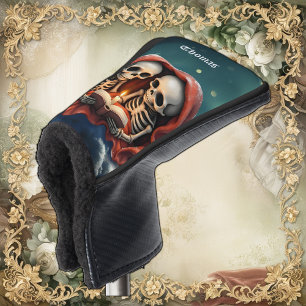 Magical winter moments, two skeletons golf head cover