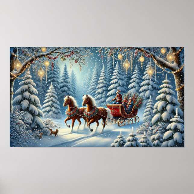 Magical Winter Sleigh Ride Poster (Front)