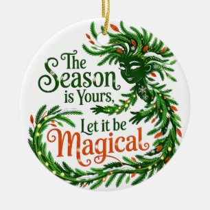 Magical Winter Spirit Forest Queen Christmas Ornam Ceramic Tree Decoration