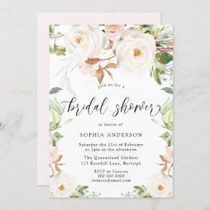 Magical Winter Spring Floral Elegant Bridal Shower Invitation