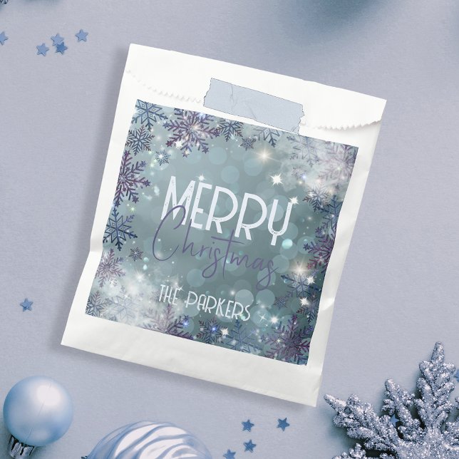 Magical Winter Wonderland Snowflake Christmas  Favour Bags (Creator Uploaded)