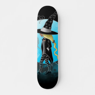 Magical Witch and Cats Skateboard