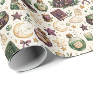 Magical Witch Birthday Wrapping Paper