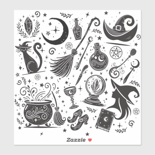 Magical Witch Whimsical Wiccan Pagan Party (Sheet)