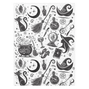 Magical Witch Whimsical Wiccan Pagan Party Tablecloth