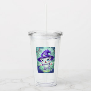 Magical Witchy Tiger Acrylic Tumbler