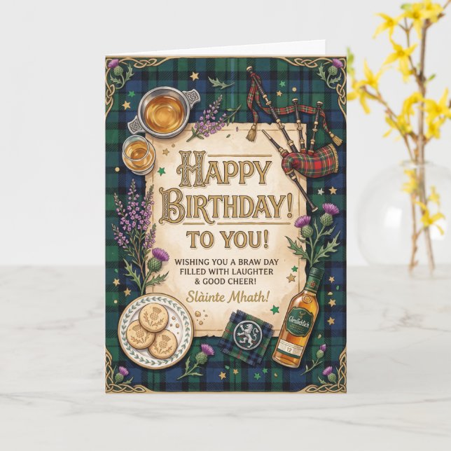 Magical Wizard Birthday Card (Yellow Flower)