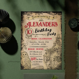 Magical Wizard Birthday Party Invitation