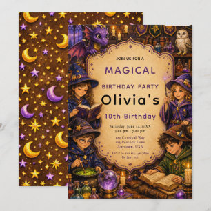 Magical Wizard Birthday Party Invitation
