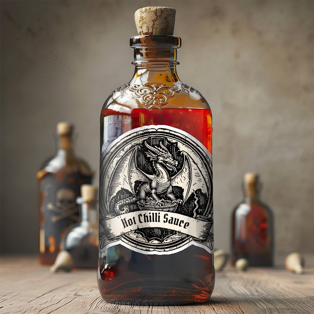 Magical Wizard Potion Bottle Dragon Labels (Creator Uploaded)