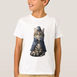 Magical Wizard Tabby Cat Kids T-Shirt
