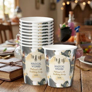 Magical Wizard Witch Spooky Kids Birthday Party  Paper Cups