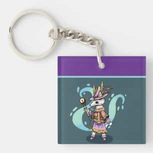 Magical wolf key ring