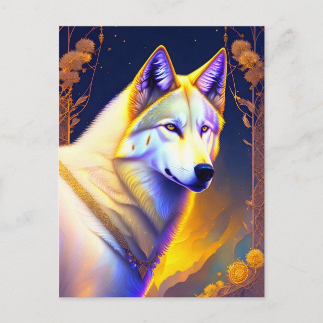 Magical Wolf, Postcrossing Postcard (Front)