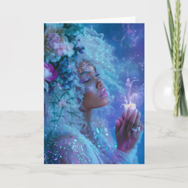 *~* Magical Woman CANDLE SC4 Esoteric BLANK Thank You Card (Front)