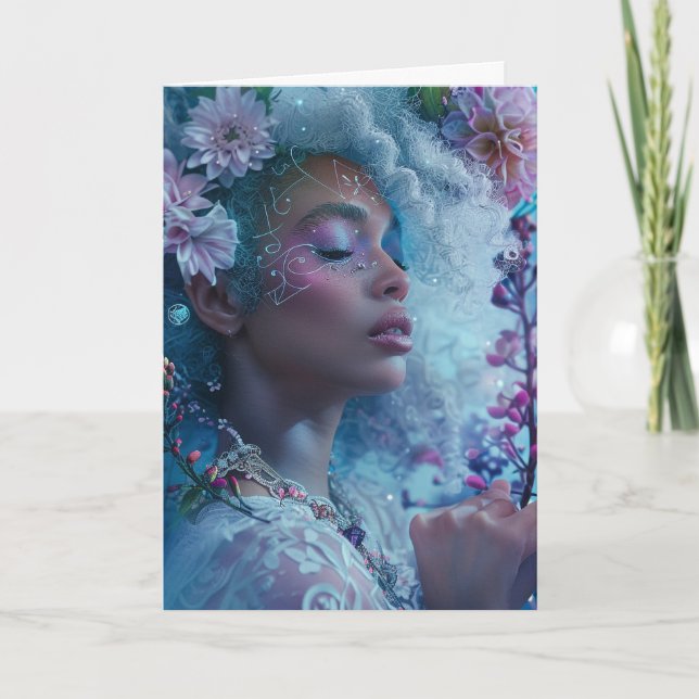 *~* Magical Woman LACE Spiritual SC4 BLANK Thank You Card (Front)