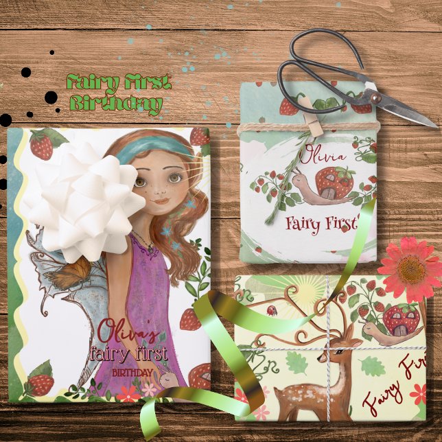 Magical Woodland Fairy Assorted Custom  Wrapping Paper Sheet (Magical Woodland Fairy Assorted Custom Wrapping Paper Sheets)