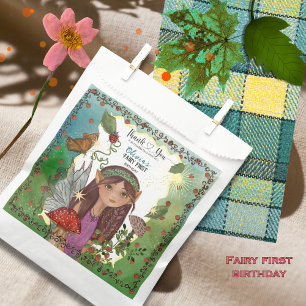 Magical Woodland Fairy First Birthday Favor Bag