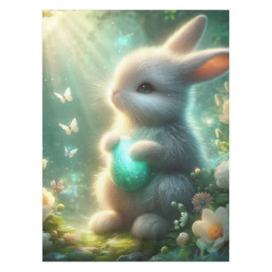 Magical Woodland Forest Bunny Egg Tablecloth